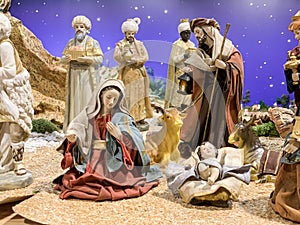 Christmas nativity scene representing the birth of Jesus