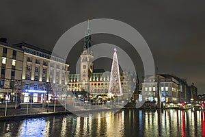 Christmas near cityhall in Hamburg, Germany photo