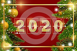 Christmas and New Year 2020 banner