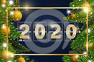 Christmas and New Year 2020 banner