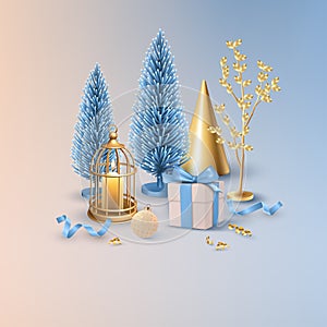 Christmas and New Year background