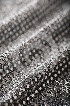 Christmas New Year Black and Silver Glitter background.