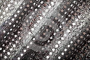 Christmas New Year Black and Silver Glitter background.