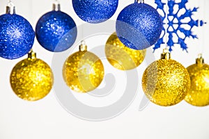 Christmas and New Year colorful background