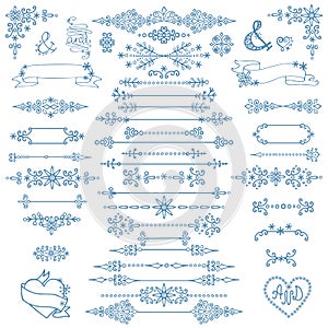 Christmas,New year decor set.Winter elements