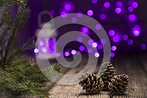 Christmas or New Year decoration background