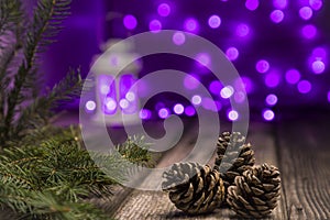 Christmas or New Year decoration background