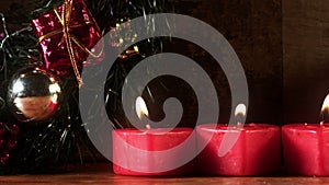 Christmas New Year Decoration and Celebration Candle Light