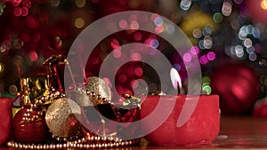 Christmas New Year Decoration and Celebration Candle Light