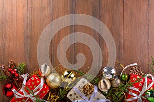 Christmas and New Year gift boxes background