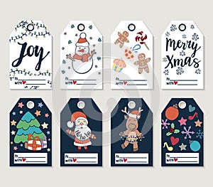 Christmas and New Year gift tags and cards.