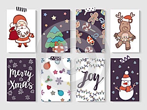 Christmas and New Year gift tags and cards.