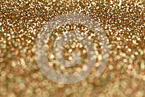 Christmas New Year Gold and Silver Glitter background. Holiday abstract texture