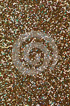 Christmas New Year Gold and Silver Glitter background. Holiday abstract texture