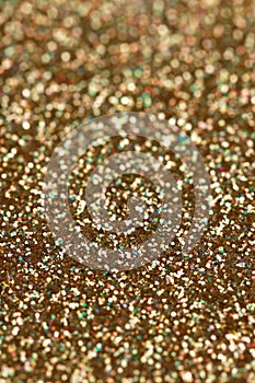 Christmas New Year Gold and Silver Glitter background. Holiday abstract texture