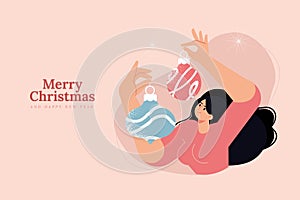 Christmas and New Year greeting card