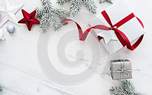 Christmas and New Year holiday background. Xmas greeting card. Winter holidays.