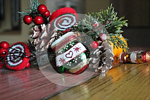 Christmas and New Year holiday decoration making the magic mood of the upcoming holiday