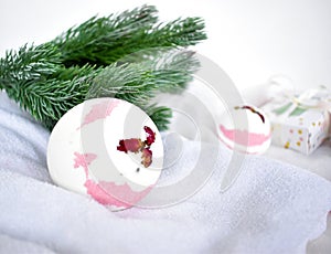 Christmas and New Year holiday spa concept