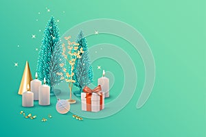 Christmas and New Year holidays background