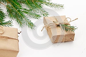 Christmas and New Year holidays gift box