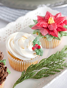 Christmas and New Year homemade cupcakes