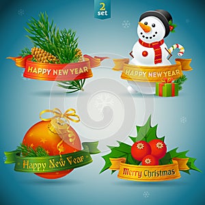 Christmas and New Year icons