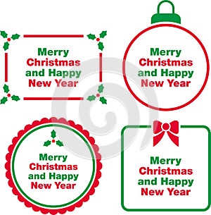 Christmas and New Year labels