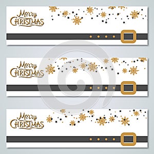 Christmas and New Year luxury vector banners collection