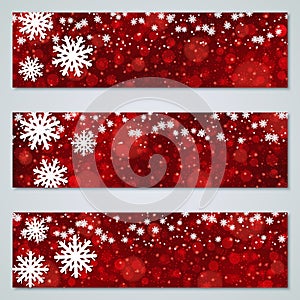 Christmas and New Year luxury vector banners collection