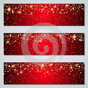 Christmas and New Year luxury vector banners collection