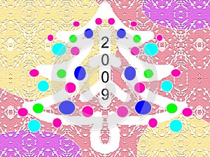 Christmas or New Year Postcard