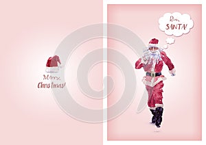 Christmas and New Year`s blank postcard