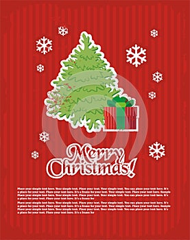 Christmas and New Year's minimal simple postcard