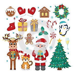 Christmas or New Year set of design elements