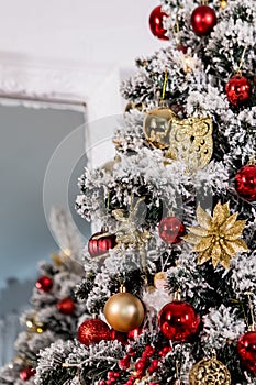 Christmas and New Year tree, left enlarged fragment.