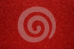 Christmas New Year Valentine Day Red Glitter background. Holiday abstract texture fabric. Element, flash.