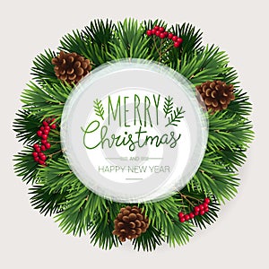 Christmas and New year vector template