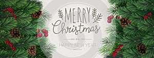 Christmas and New year vector template