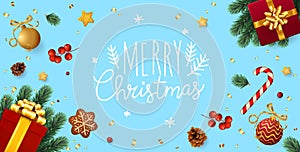 Christmas and New year vector template