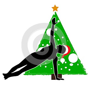 Christmas new year yoga asana