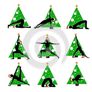 Christmas new year yoga asanas