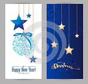 Christmas and New Years holiday greeting card photo