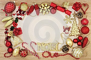 Christmas Noel Abstract Border