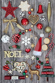 Christmas Noel Sign and Decorations