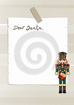 Christmas notice board frame with nutcracker drummer