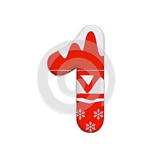 Christmas number 1 - 3d Santa Xmas digit - Christmas, Santa Claus or winter concept