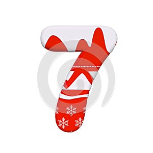 Christmas number 7 - 3d Santa Xmas digit - Christmas, Santa Claus or winter concept