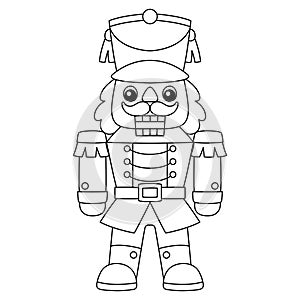 Christmas Nutcracker Isolated Coloring Page