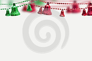 Christmas object, bells on white background